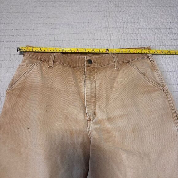 Vintage Carhartt Mens 38x34 Original Dunagree Fit Double Knee Pants faded - Picture 5 of 10